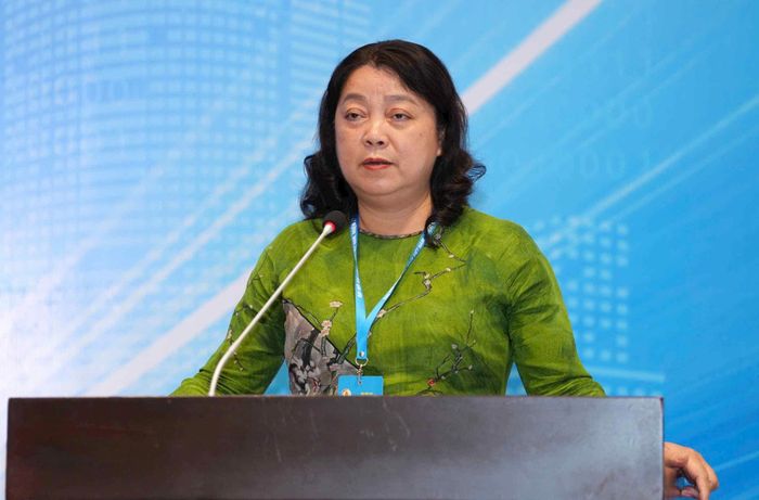 Bà Nguyễn Thị Thu Thủy - Phó Chủ tịch Liên đoàn Lao động TP Hà Nội cho biết, các thiết chế văn hóa công đoàn tạo sự gắn kết giữa người lao động với doanh nghiệp và tổ chức công đoàn. Ảnh: Hữu Chánh