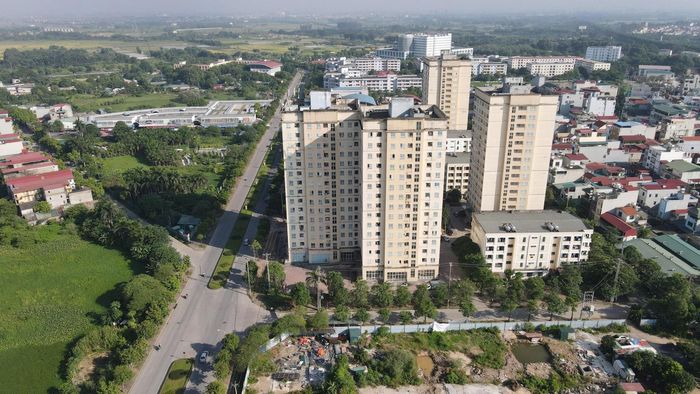 Khu nhà ở cho công nhân thuê tại Khu công nghiệp Thăng Long, xã Thiên Lộc, Hà Nội. Ảnh: Phạm Hùng