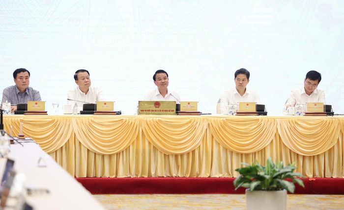 Quang cảnh họp báo Chính phủ thường kỳ tháng 5. Ảnh: Như Ý