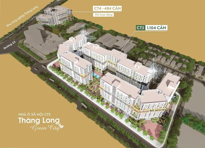 Dự án nhà ở xã hội Thăng Long Green City.