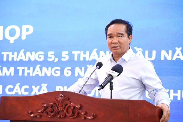  Chủ tịch UBND TP.HCM Nguyễn Văn Được phát biểu mở đầu hội nghị. Ảnh: LÊ THOA 