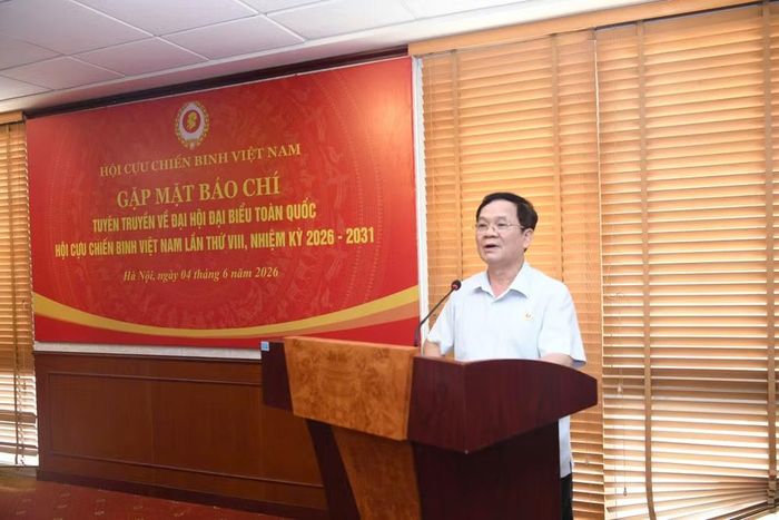 Trung tướng Khuất Việt Dũng, Phó Chủ tịch Hội Cựu chiến binh Việt Nam phát biểu.