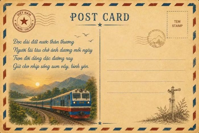Những tấm bưu thiếp có thơ, hình ảnh sinh động và phần để viết lưu bút.