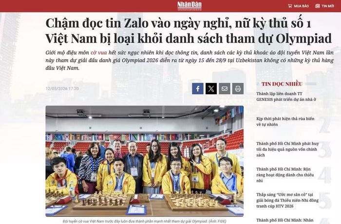 Bài viết trên Báo Nhân Dân ra ngày 12/5 đã khiến giới mộ điệu phẫn nộ và Cục Thể dục Thể thao vào cuộc.