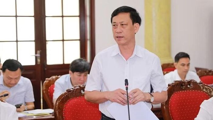 Đại diện xã Sao Vàng phát biểu tại hội nghị.