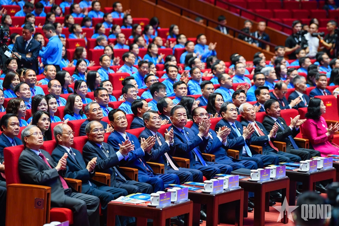  Tổng Bí thư, Chủ tịch nước Tô Lâm và các đồng chí lãnh đạo Đảng, Nhà nước và nguyên lãnh đạo Đảng, Nhà nước dự Đại hội. 