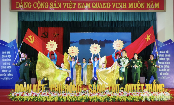  Phần thi tuyên truyền viên trẻ của các đội thi.