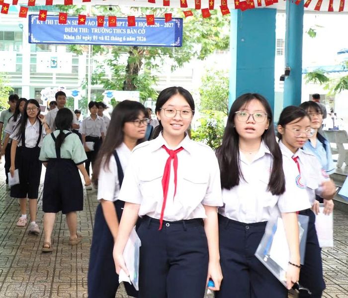 Thí sinh tham gia tuyển sinh lớp 10 năm học 2026-2027 tại điểm thi THCS Bàn Cờ
