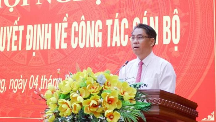 Bí thư Tỉnh ủy Cao Bằng Phan Thăng An phát biểu giao nhiệm vụ.
