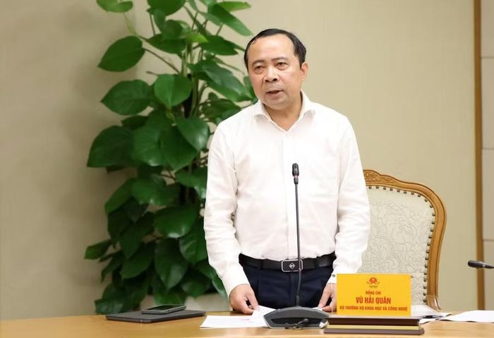Bộ trưởng Bộ KH&amp;CN Vũ Hải Quân phát biểu tại cuộc họp - Ảnh: VGP/Gia Huy