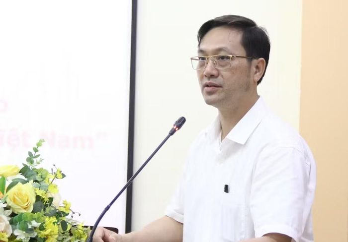 PGS.TS Phạm Văn Thuần - Giám đốc Học viện Quản lý giáo dục phát biểu khai mạc hội thảo.