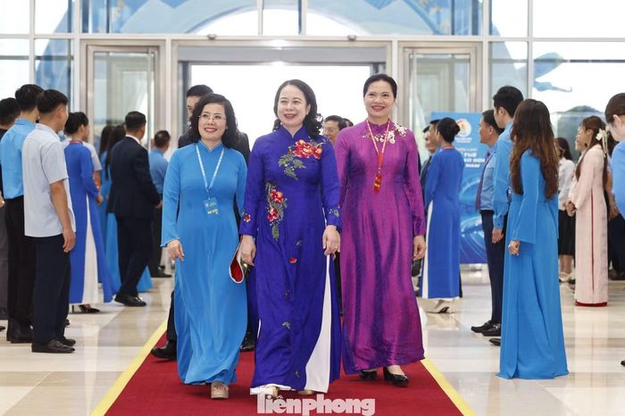  Phó Chủ tịch nước Võ Thị Ánh Xuân đến dự Đại hội. Ảnh: Như Ý. 