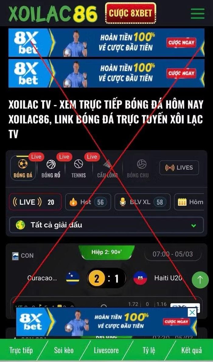 Web lậu Xôi Lạc.