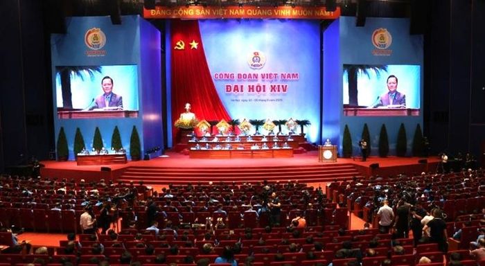 Toàn cảnh Đại hội XIV Công đoàn Việt Nam.