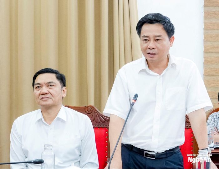 Trưởng ban Nội chính Tỉnh ủy Hồ Lê Ngọc phát biểu tại hội nghị. Ảnh: Phạm Bằng