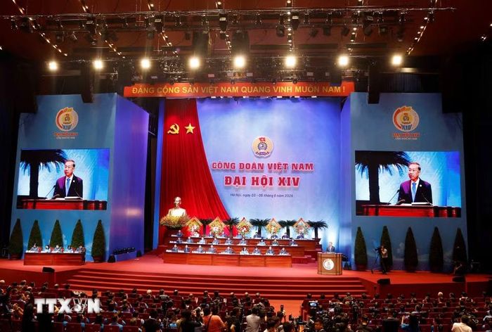 Tổng Bí thư, Chủ tịch nước Tô Lâm phát biểu chỉ đạo Đại hội XIV Công đoàn Việt Nam. (Ảnh: Tuấn Anh/TTXVN)