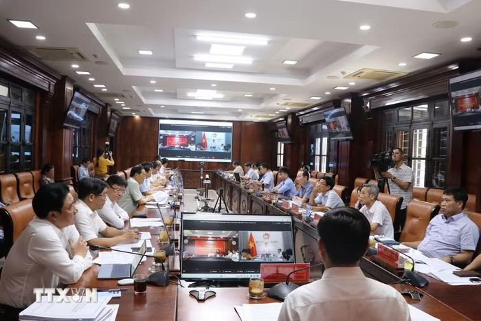 Quang cảnh Hội nghị trực tuyến. (Ảnh: Mai Trang/TTXVN)