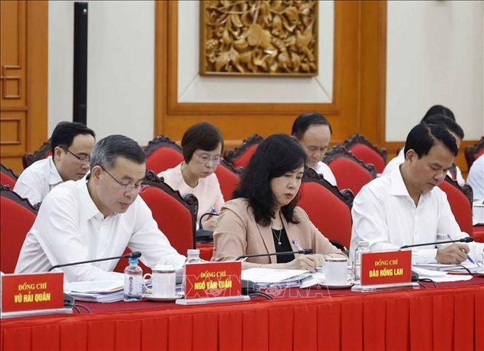 Các đại biểu tham dự cuộc làm việc. Ảnh: Thống Nhất/TTXVN.