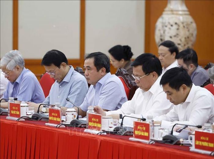 Các đại biểu tham dự cuộc làm việc. Ảnh: Thống Nhất/TTXVN.