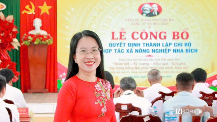 Bà Nguyễn Thị Minh Tiền, Phó Chủ tịch UBND xã Nha Bích.