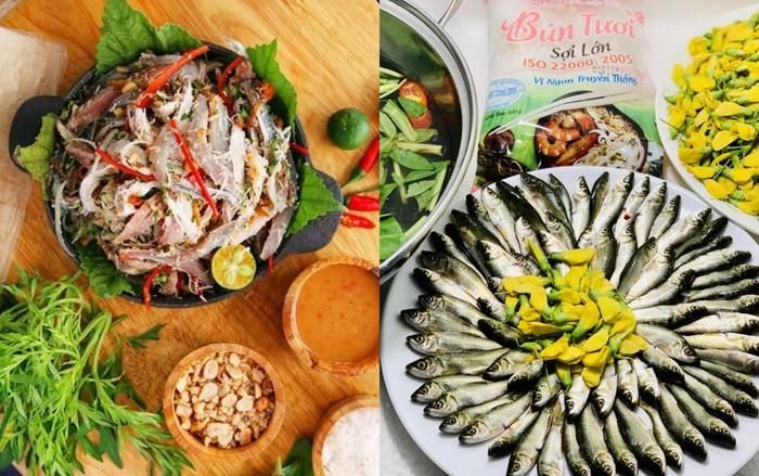 Gỏi cá Nam Ô và lẩu cá linh bông điên điển