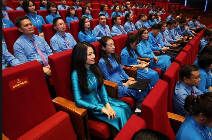 Đoàn viên, người lao động tham dự đại hội. Ảnh: Hải Nguyễn.