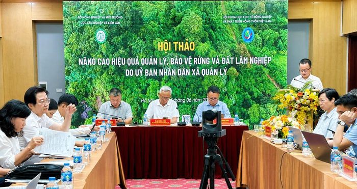 Lãnh đạo Cục Lâm nghiệp và Kiểm Lâm cùng Lãnh đạo VIESARD đồng chủ trì hội thảo,