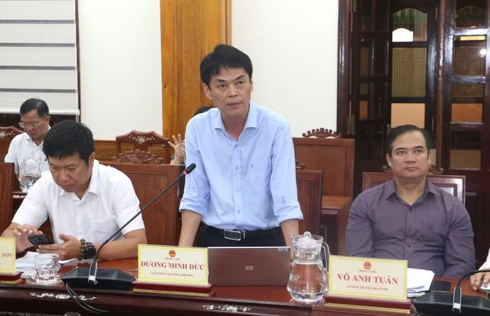  Giám đốc Sở Công Thương Dương Minh Đức phát biểu tại hội nghị. Ảnh: Q.T 