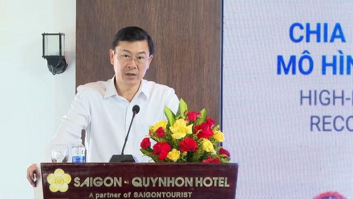  Ông Đinh Hữu Hòa - Phó Giám đốc Sở Tài chính, Giám đốc Ban Quản lý Dự án tỉnh Gia Lai - đề xuất UNICEF tiếp tục hỗ trợ các chương trình vì trẻ em tại tỉnh. Ảnh: Bình Dương 