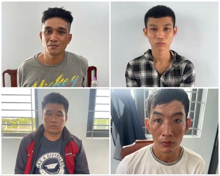 Các đối tượng Huy, Trường, Trung, Quyên (theo thứ tự từ trên xuống, từ trái qua).