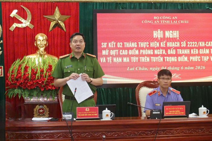 Đại tá Phạm Hải Đăng - Phó Giám đốc Công an, Thủ trưởng Cơ quan Cảnh sát điều tra Công an tỉnh kết luận hội nghị.