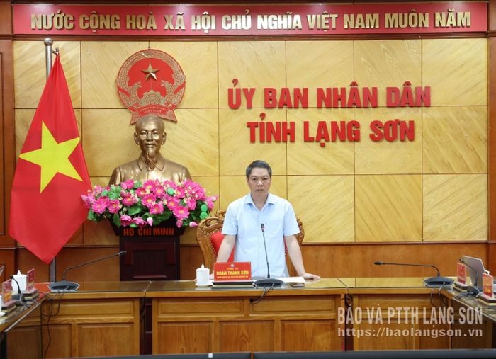 Đồng chí Đoàn Thanh Sơn, Phó Chủ tịch UBND tỉnh, Trưởng Ban Chỉ đạo thu NSNN tỉnh phát biểu kết luận cuộc họp