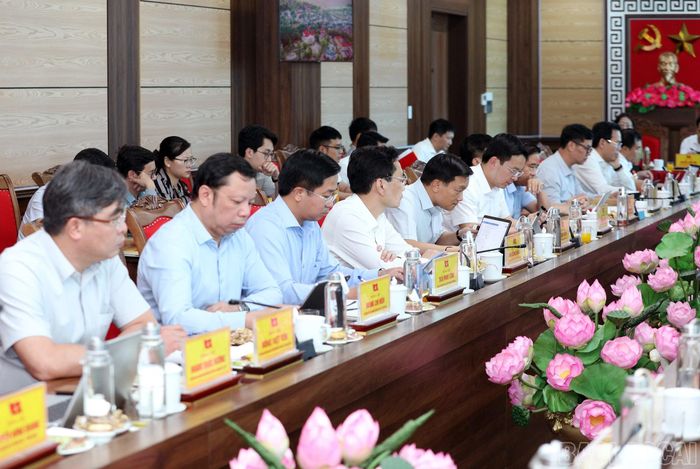 Các đại biểu dự buổi làm việc.