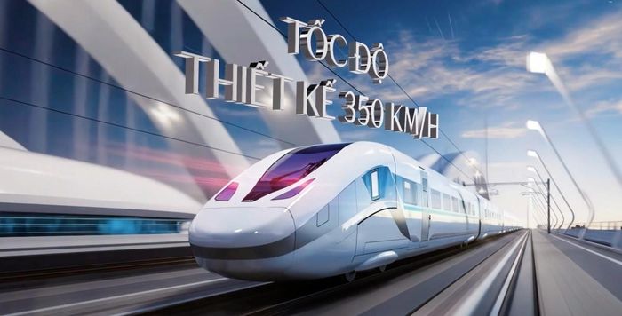 Tuyển đường sắt có tốc độ thiết kế tối đa 350km/h. Ảnh minh họa