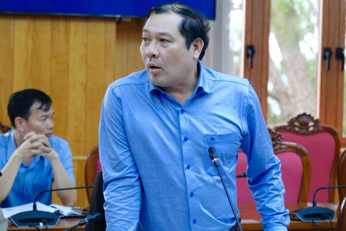 Đại diện lãnh đạo Văn phòng Đăng ký đất đai tỉnh Lâm Đồng phát biểu tại buổi làm việc