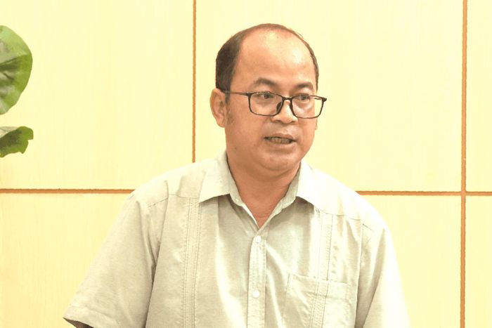 Phó Chủ tịch HĐND tỉnh Y Quang BKrông phát biểu tại buổi làm việc