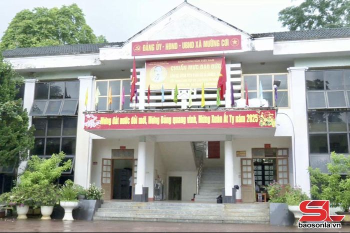 Trụ sở Đảng ủy, HĐND, UBND xã Mường Cơi.