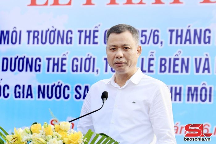 Đồng chí Phó Chủ tịch UBND tỉnh phát biểu tại Lễ phát động.