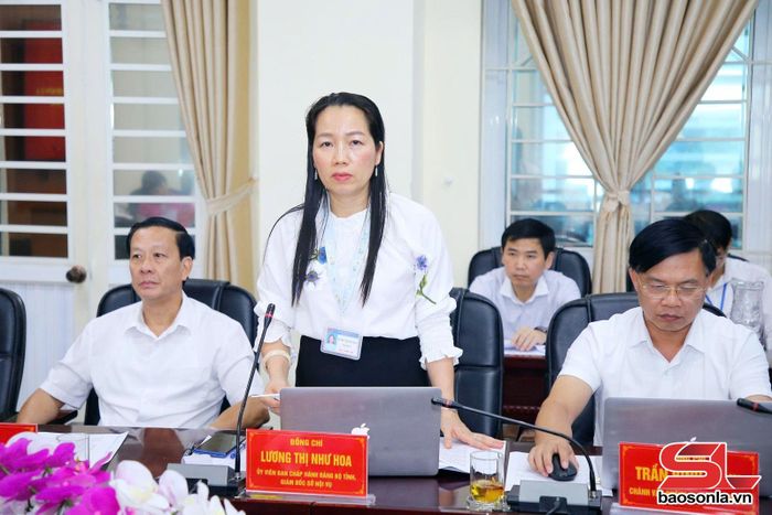 Lãnh đạo Sở Nội vụ phát biểu tại cuộc làm việc.