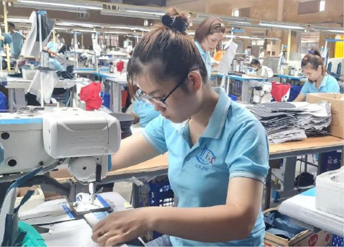  Lao động sản xuất tại Công ty CP Da giầy Huế