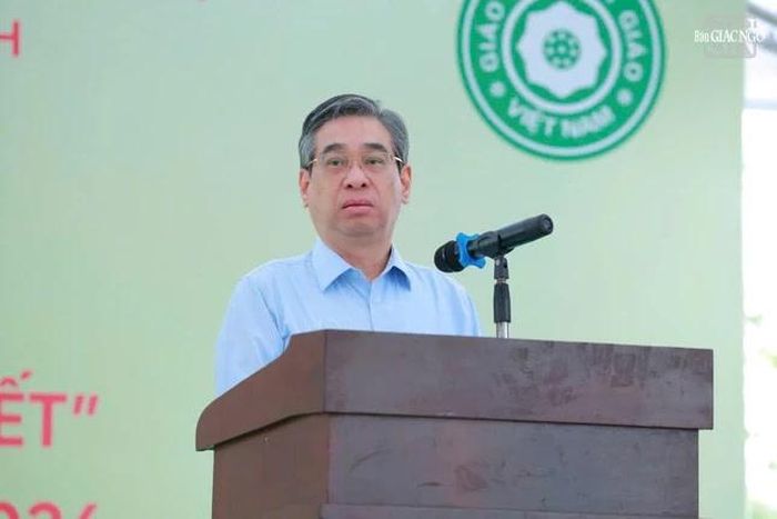 Chủ tịch Ủy ban MTTQVN TP.HCM Nguyễn Phước Lộc phát biểu