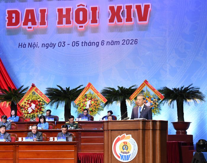 Tổng Bí thư, Chủ tịch nước Tô Lâm phát biểu chỉ đạo tại Đại hội. Ảnh: Lâm Hiển