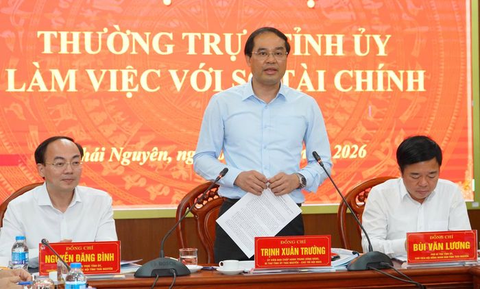 Bí thư Tỉnh ủy Trịnh Xuân Trường khẳng định Sở Tài chính giữ vai trò đặc biệt quan trọng trong công tác tham mưu, quản lý và điều hành các nguồn lực phát triển của tỉnh. Ảnh: Đồng Văn Thưởng
