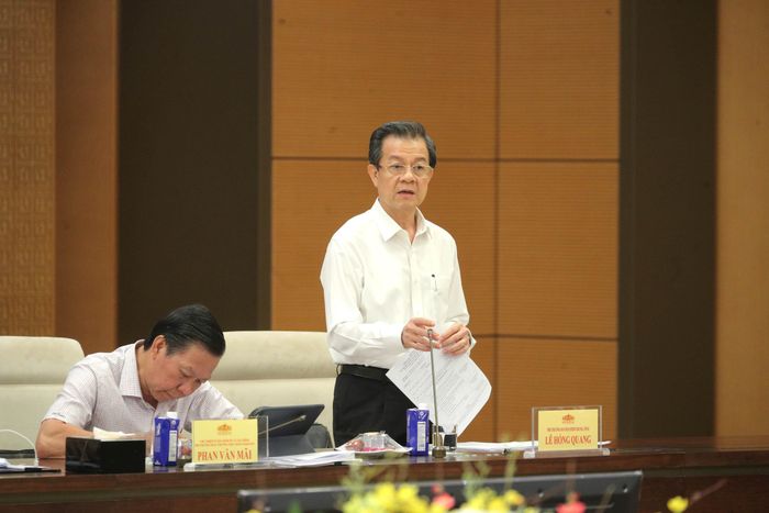 Phó Trưởng Ban Nội chính Trung ương Lê Hồng Quang phát biểu