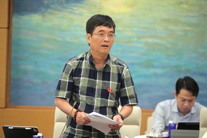Ủy viên chuyên trách Ủy ban Kinh tế và Tài chính Hoàng Quang Hàm phát biểu