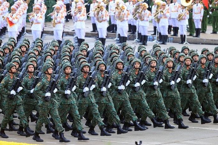 Khối chiến sĩ Tác chiến điện tử tham gia Lễ diễu binh, diễu hành chào mừng kỷ niệm 80 năm Quốc khánh nước Cộng hòa xã hội chủ nghĩa Việt Nam, ngày 2/9/2025. Ảnh: Nhật Bắc