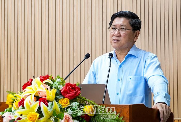  Phó Chủ tịch UBND tỉnh Lê Văn Sử ghi nhận nỗ lực của các sở, ngành, địa phương trong triển khai kế hoạch phát triển ngành hàng tôm, cua, lúa gắn với kinh tế tập thể thời gian qua.