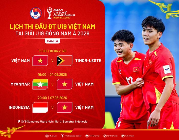 Lịch thi đấu của đội tuyển U19 Việt Nam.