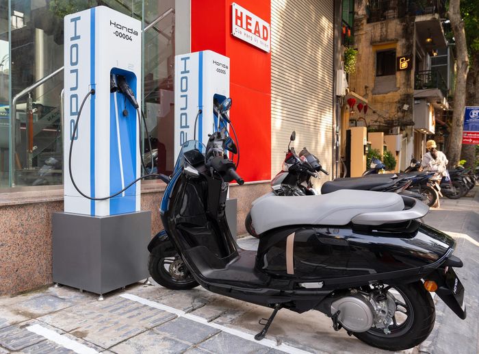 Trạm sạc dành cho Honda UC3. Ảnh: Hoàng Linh