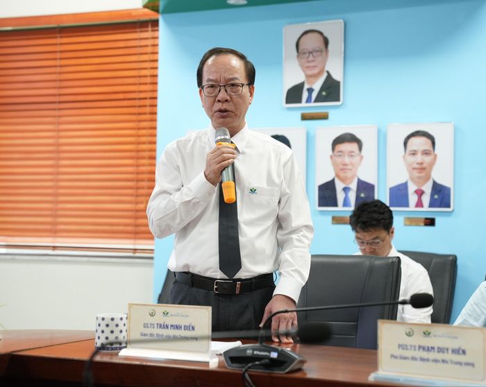 GS.TS Trần Minh Điển - Giám đốc Bệnh viện Nhi Trung ương phát biểu.
